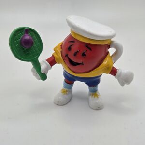 Vintage 1990s Kool-Aid Man Tennis PVC Figure Retro Promo Toy 2" Tall